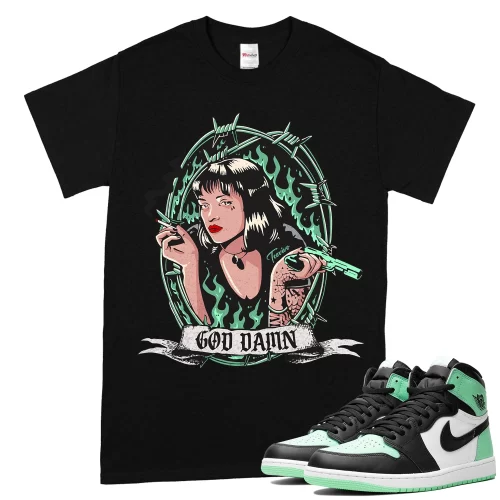 TeeVivo T-Shirt Match Air Jordan 1 Retro High OG Green Glow God Daaamn – Air Jordan 1 Shirt, AJ1 Shirt