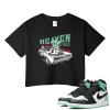TeeVivo Crop Top Match Air Jordan 1 Retro High OG Green Glow Heaven vibes – Air Jordan 1 Crop Top, AJ1 Crop Top