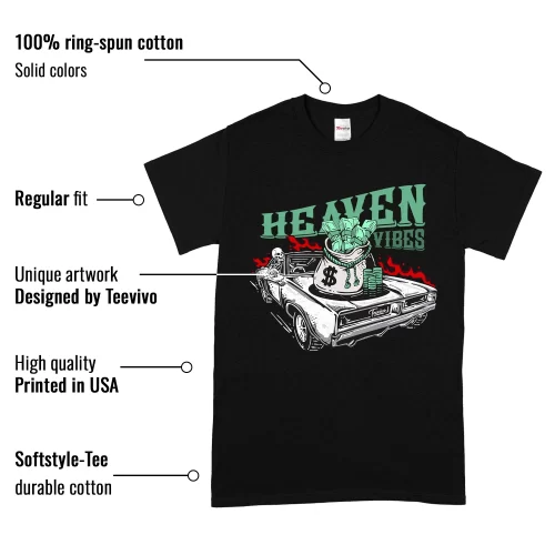TeeVivo T-Shirt Match Air Jordan 1 Retro High OG Green Glow Heaven vibes – Air Jordan 1 Shirt, AJ1 Shirt