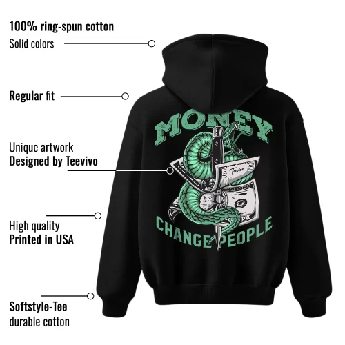 TeeVivo Hoodie Match Air Jordan 1 Retro High OG Green Glow Money change people – Air Jordan 1 Hoodie, AJ1 Hoodie