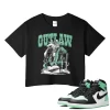 TeeVivo Crop Top Match Air Jordan 1 Retro High OG Green Glow Outlaw – Air Jordan 1 Crop Top, AJ1 Crop Top