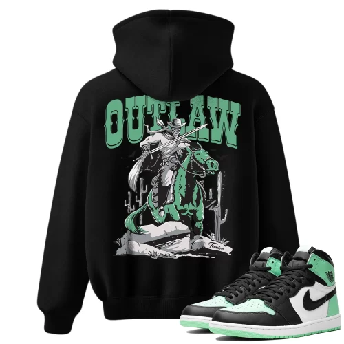 TeeVivo Hoodie Match Air Jordan 1 Retro High OG Green Glow Outlaw – Air Jordan 1 Hoodie, AJ1 Hoodie