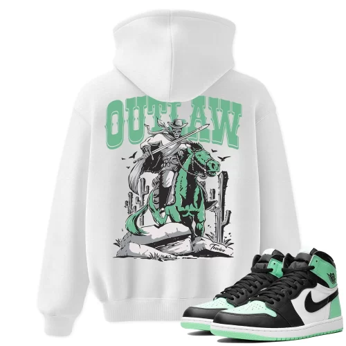 TeeVivo Hoodie Match Air Jordan 1 Retro High OG Green Glow Outlaw – Air Jordan 1 Hoodie, AJ1 Hoodie