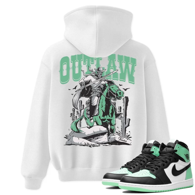 TeeVivo Hoodie Match Air Jordan 1 Retro High OG Green Glow Outlaw – Air Jordan 1 Hoodie, AJ1 Hoodie