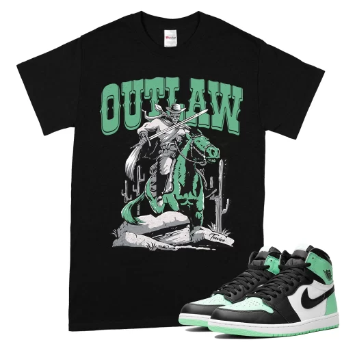 TeeVivo T-Shirt Match Air Jordan 1 Retro High OG Green Glow Outlaw – Air Jordan 1 Shirt, AJ1 Shirt