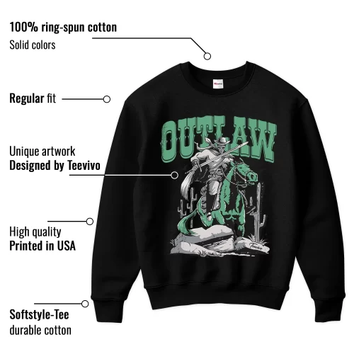 TeeVivo Sweatshirt Match Air Jordan 1 Retro High OG Green Glow Outlaw – Air Jordan 1 Sweatshirt, AJ1 Sweatshirt