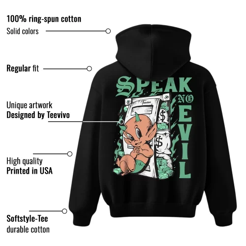 TeeVivo Hoodie Match Air Jordan 1 Retro High OG Green Glow Speak no evil – Air Jordan 1 Hoodie, AJ1 Hoodie