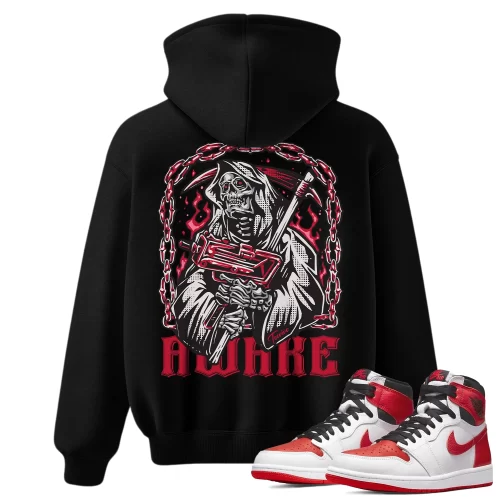TeeVivo Hoodie Match Air Jordan 1 Retro High OG Heritage Awake – Air Jordan 1 Hoodie, AJ1 Hoodie