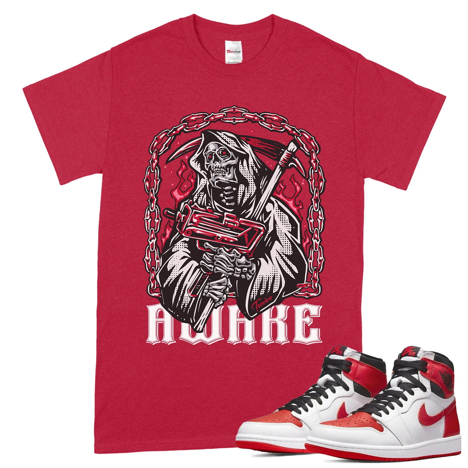 TeeVivo T-Shirt Match Air Jordan 1 Retro High OG Heritage Awake – Air Jordan 1 Shirt, AJ1 Shirt