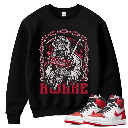 TeeVivo Sweatshirt Match Air Jordan 1 Retro High OG Heritage Awake – Air Jordan 1 Sweatshirt, AJ1 Sweatshirt