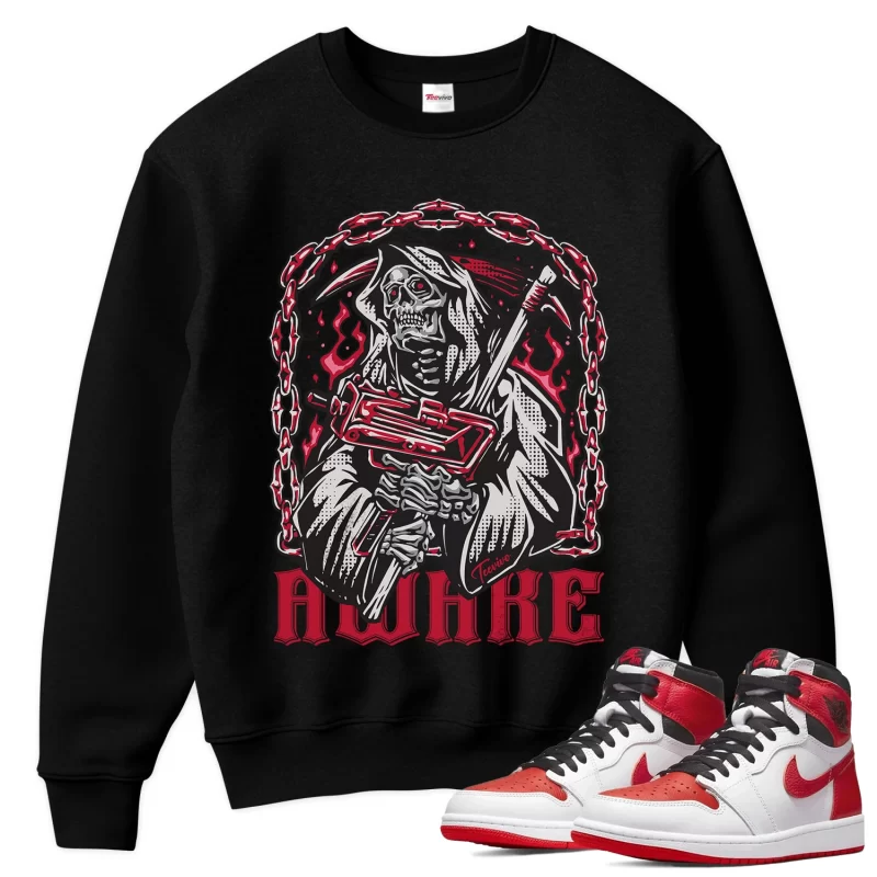 TeeVivo Sweatshirt Match Air Jordan 1 Retro High OG Heritage Awake – Air Jordan 1 Sweatshirt, AJ1 Sweatshirt