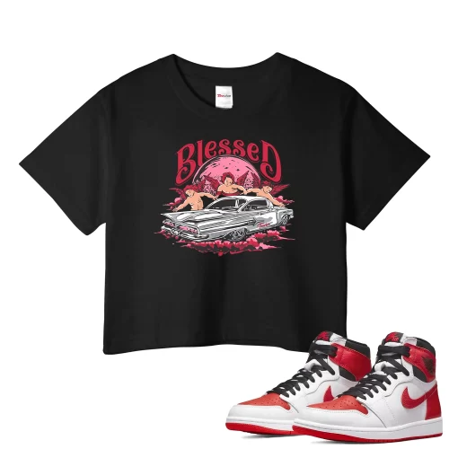 TeeVivo Crop Top Match Air Jordan 1 Retro High OG Heritage Blessed – Air Jordan 1 Crop Top, AJ1 Crop Top