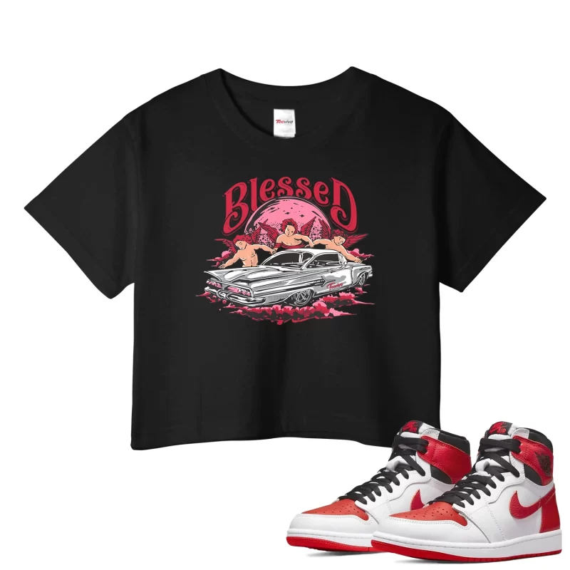 TeeVivo Crop Top Match Air Jordan 1 Retro High OG Heritage Blessed – Air Jordan 1 Crop Top, AJ1 Crop Top
