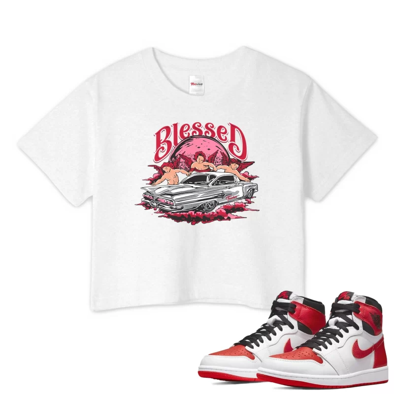 TeeVivo Crop Top Match Air Jordan 1 Retro High OG Heritage Blessed – Air Jordan 1 Crop Top, AJ1 Crop Top