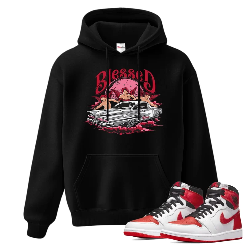 TeeVivo Hoodie Match Air Jordan 1 Retro High OG Heritage Blessed – Air Jordan 1 Hoodie, AJ1 Hoodie