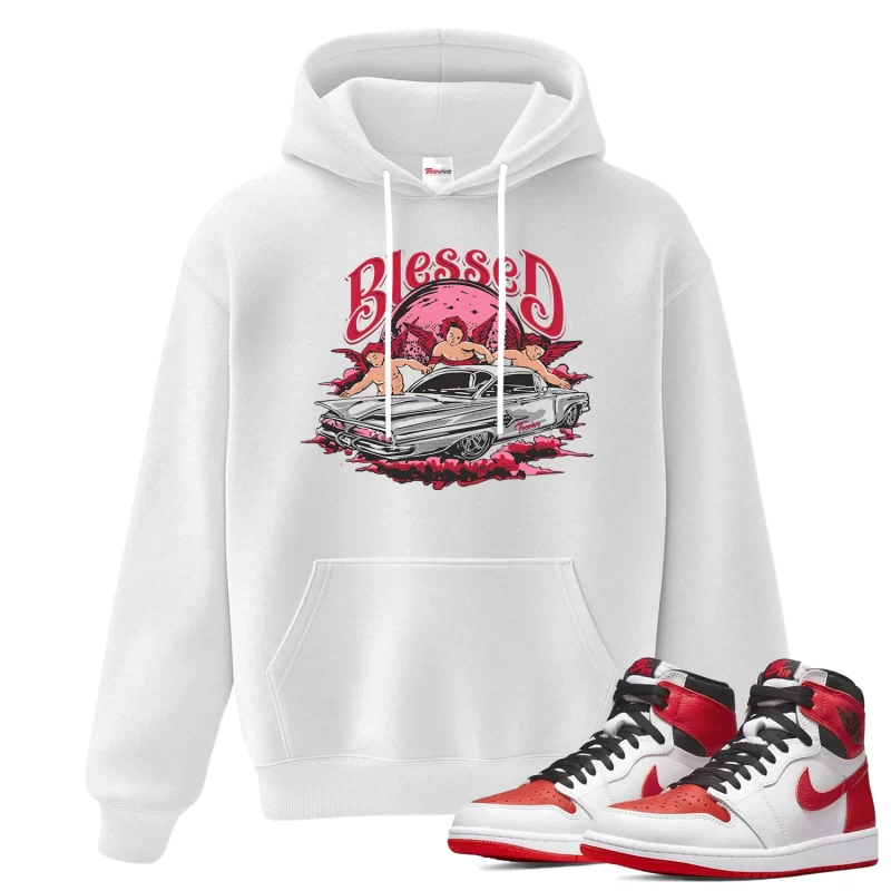 TeeVivo Hoodie Match Air Jordan 1 Retro High OG Heritage Blessed – Air Jordan 1 Hoodie, AJ1 Hoodie
