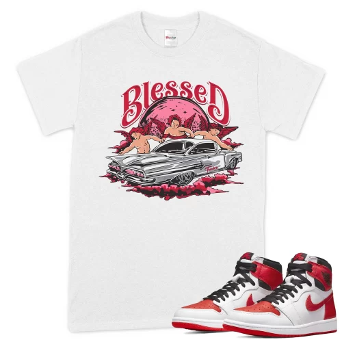 TeeVivo T-Shirt Match Air Jordan 1 Retro High OG Heritage Blessed – Air Jordan 1 Shirt, AJ1 Shirt