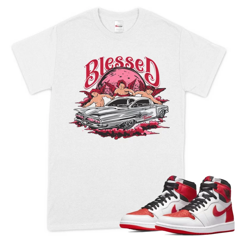 TeeVivo T-Shirt Match Air Jordan 1 Retro High OG Heritage Blessed – Air Jordan 1 Shirt, AJ1 Shirt
