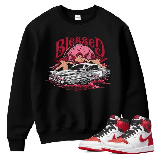 TeeVivo Sweatshirt Match Air Jordan 1 Retro High OG Heritage Blessed – Air Jordan 1 Sweatshirt, AJ1 Sweatshirt