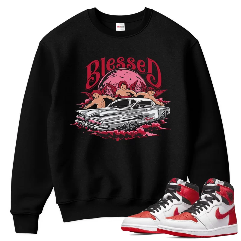 TeeVivo Sweatshirt Match Air Jordan 1 Retro High OG Heritage Blessed – Air Jordan 1 Sweatshirt, AJ1 Sweatshirt