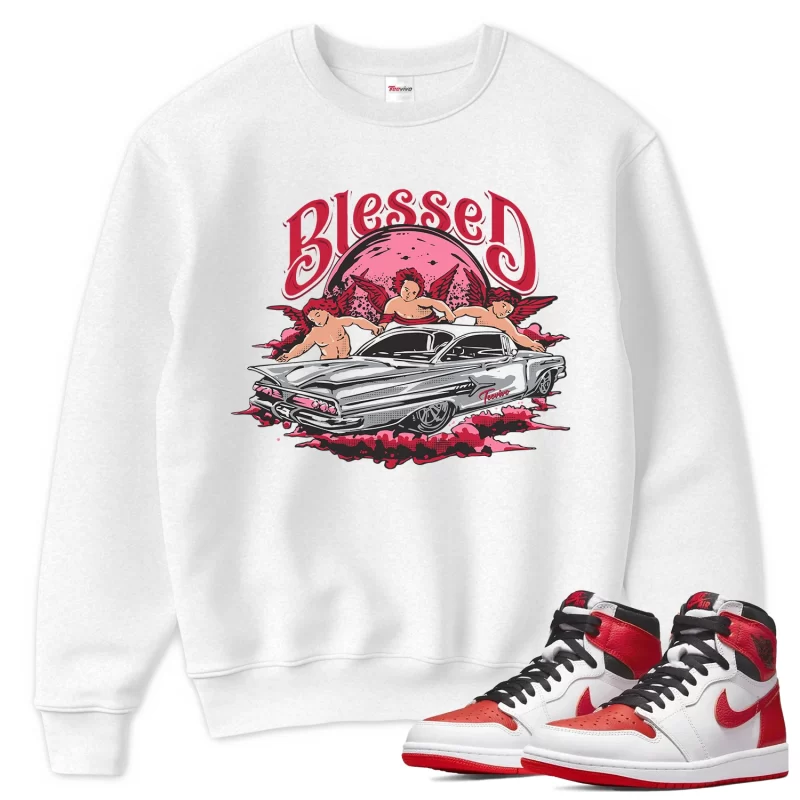 TeeVivo Sweatshirt Match Air Jordan 1 Retro High OG Heritage Blessed – Air Jordan 1 Sweatshirt, AJ1 Sweatshirt
