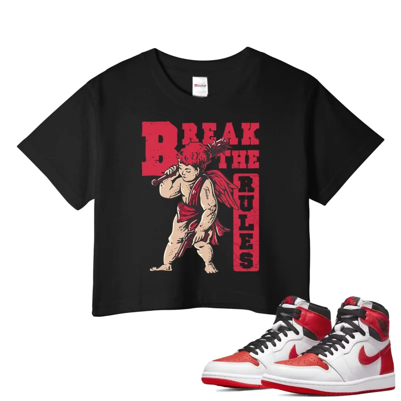 TeeVivo Crop Top Match Air Jordan 1 Retro High OG Heritage Break the rules – Air Jordan 1 Crop Top, AJ1 Crop Top