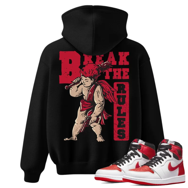 TeeVivo Hoodie Match Air Jordan 1 Retro High OG Heritage Break the rules – Air Jordan 1 Hoodie, AJ1 Hoodie