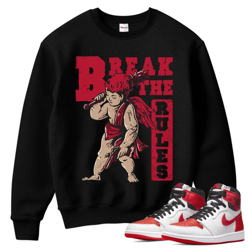 TeeVivo Sweatshirt Match Air Jordan 1 Retro High OG Heritage Break the rules – Air Jordan 1 Sweatshirt, AJ1 Sweatshirt