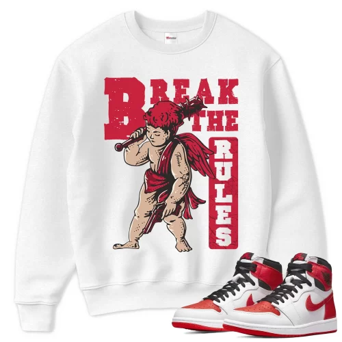 TeeVivo Sweatshirt Match Air Jordan 1 Retro High OG Heritage Break the rules – Air Jordan 1 Sweatshirt, AJ1 Sweatshirt