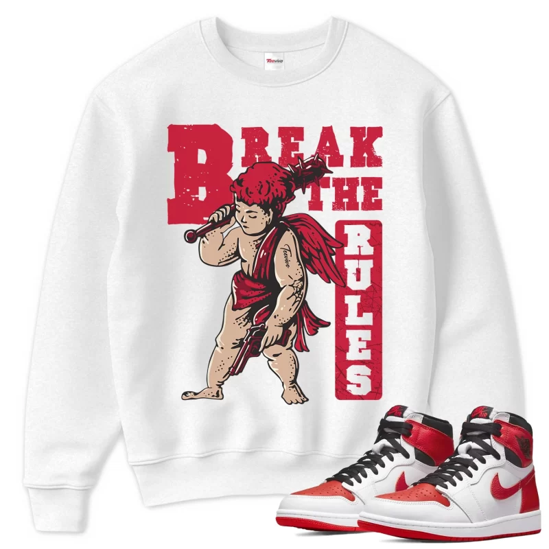 TeeVivo Sweatshirt Match Air Jordan 1 Retro High OG Heritage Break the rules – Air Jordan 1 Sweatshirt, AJ1 Sweatshirt
