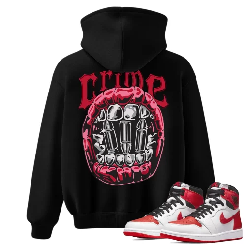 TeeVivo Hoodie Match Air Jordan 1 Retro High OG Heritage Crime – Air Jordan 1 Hoodie, AJ1 Hoodie