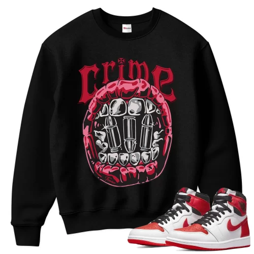TeeVivo Sweatshirt Match Air Jordan 1 Retro High OG Heritage Crime – Air Jordan 1 Sweatshirt, AJ1 Sweatshirt