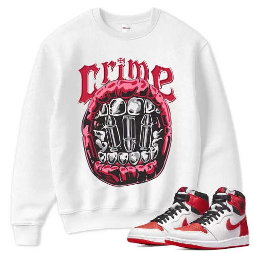 TeeVivo Sweatshirt Match Air Jordan 1 Retro High OG Heritage Crime – Air Jordan 1 Sweatshirt, AJ1 Sweatshirt