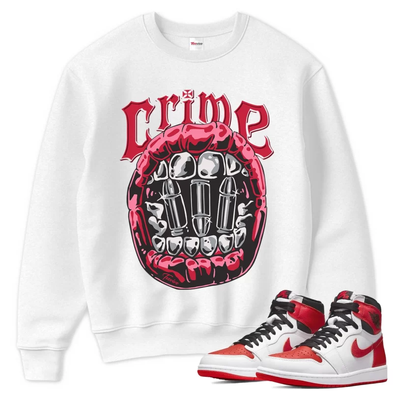 TeeVivo Sweatshirt Match Air Jordan 1 Retro High OG Heritage Crime – Air Jordan 1 Sweatshirt, AJ1 Sweatshirt