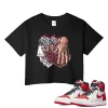 TeeVivo Crop Top Match Air Jordan 1 Retro High OG Heritage Gambling – Air Jordan 1 Crop Top, AJ1 Crop Top