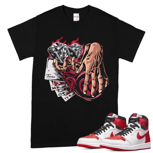 TeeVivo T-Shirt Match Air Jordan 1 Retro High OG Heritage Gambling – Air Jordan 1 Shirt, AJ1 Shirt