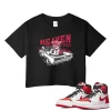 TeeVivo Crop Top Match Air Jordan 1 Retro High OG Heritage Heaven vibes – Air Jordan 1 Crop Top, AJ1 Crop Top