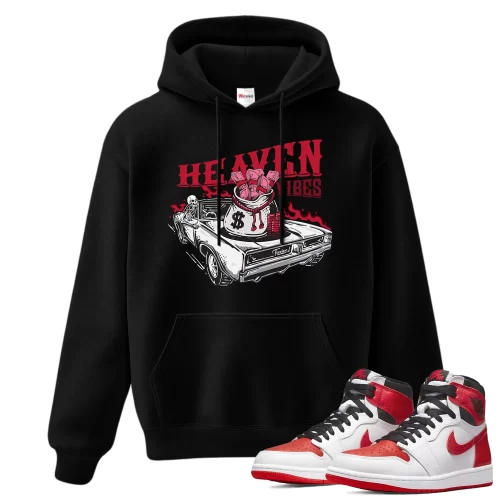 TeeVivo Hoodie Match Air Jordan 1 Retro High OG Heritage Heaven vibes – Air Jordan 1 Hoodie, AJ1 Hoodie