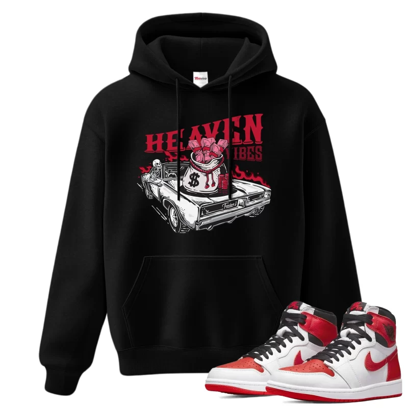 TeeVivo Hoodie Match Air Jordan 1 Retro High OG Heritage Heaven vibes – Air Jordan 1 Hoodie, AJ1 Hoodie