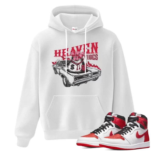 TeeVivo Hoodie Match Air Jordan 1 Retro High OG Heritage Heaven vibes – Air Jordan 1 Hoodie, AJ1 Hoodie