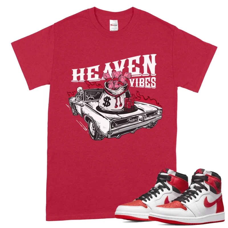 TeeVivo T-Shirt Match Air Jordan 1 Retro High OG Heritage Heaven vibes – Air Jordan 1 Shirt, AJ1 Shirt