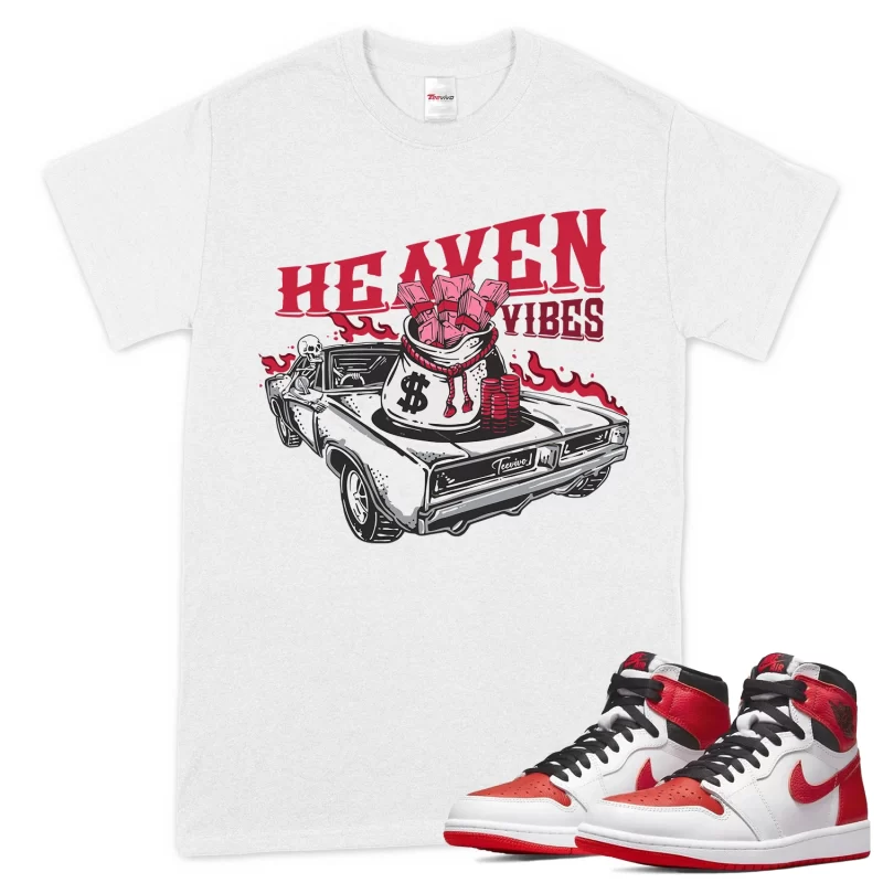 TeeVivo T-Shirt Match Air Jordan 1 Retro High OG Heritage Heaven vibes – Air Jordan 1 Shirt, AJ1 Shirt