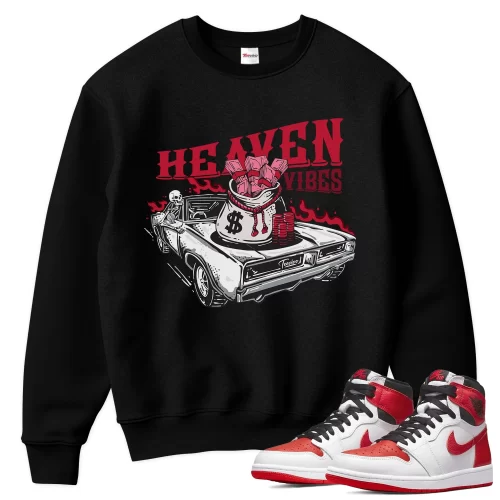 TeeVivo Sweatshirt Match Air Jordan 1 Retro High OG Heritage Heaven vibes – Air Jordan 1 Sweatshirt, AJ1 Sweatshirt