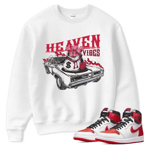 TeeVivo Sweatshirt Match Air Jordan 1 Retro High OG Heritage Heaven vibes – Air Jordan 1 Sweatshirt, AJ1 Sweatshirt
