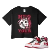 TeeVivo Crop Top Match Air Jordan 1 Retro High OG Heritage Hug your lost smile – Air Jordan 1 Crop Top, AJ1 Crop Top