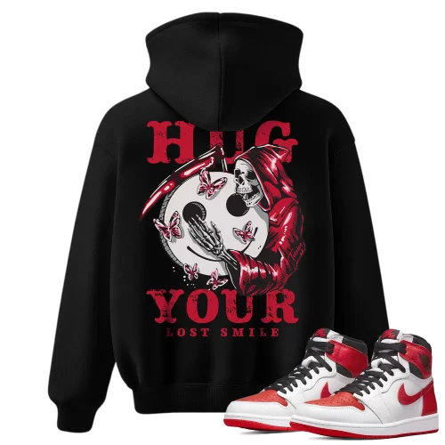 TeeVivo Hoodie Match Air Jordan 1 Retro High OG Heritage Hug your lost smile – Air Jordan 1 Hoodie, AJ1 Hoodie