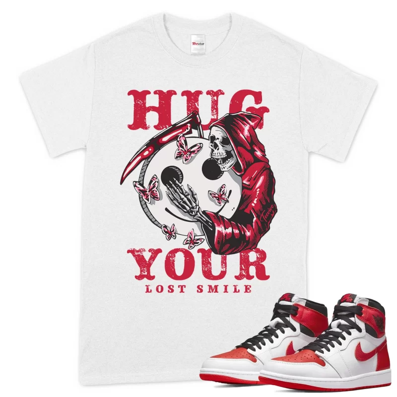 TeeVivo T-Shirt Match Air Jordan 1 Retro High OG Heritage Hug your lost smile – Air Jordan 1 Shirt, AJ1 Shirt