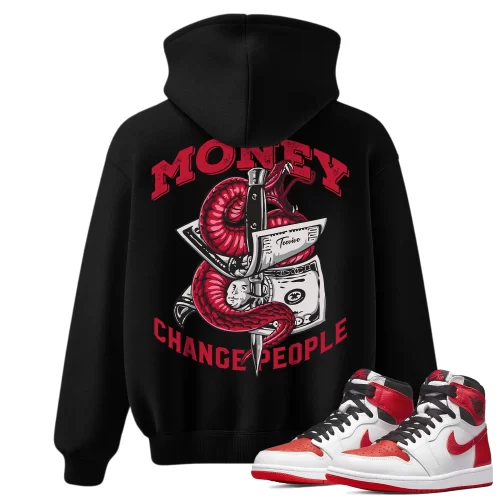 TeeVivo Hoodie Match Air Jordan 1 Retro High OG Heritage Money change people – Air Jordan 1 Hoodie, AJ1 Hoodie