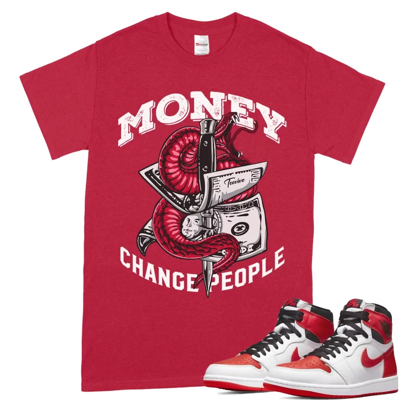 TeeVivo T-Shirt Match Air Jordan 1 Retro High OG Heritage Money change people – Air Jordan 1 Shirt, AJ1 Shirt