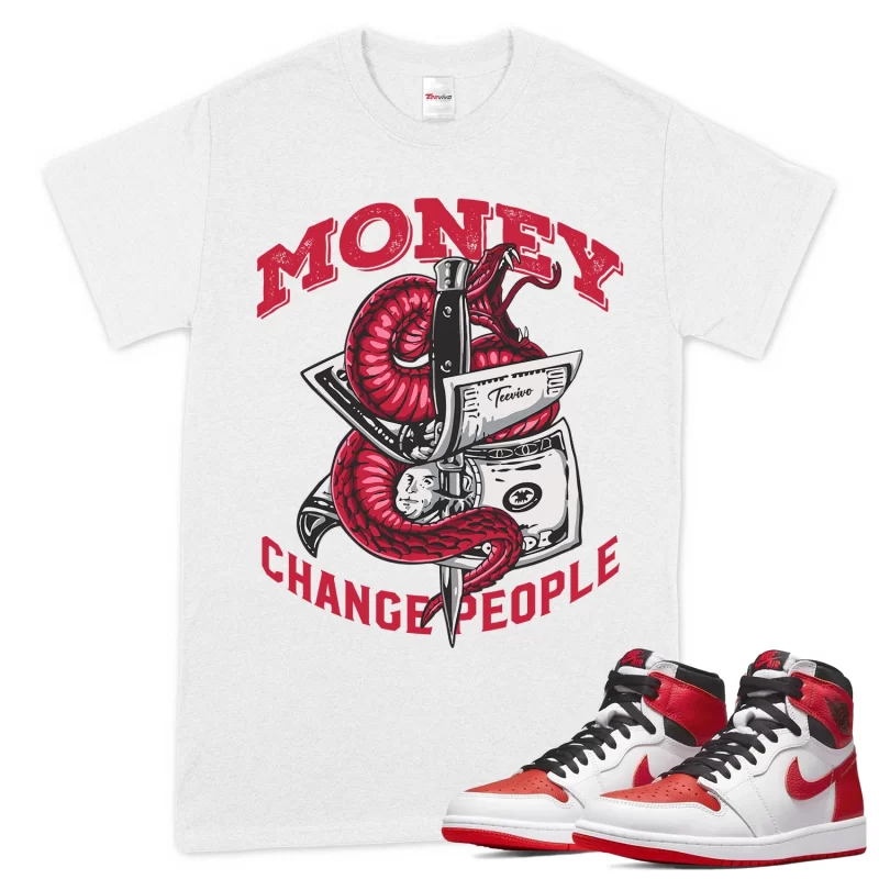 TeeVivo T-Shirt Match Air Jordan 1 Retro High OG Heritage Money change people – Air Jordan 1 Shirt, AJ1 Shirt